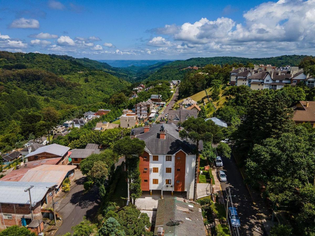 Cristo Rei 302 - Apartamento Em Gramado - Vista Para O Vale Apartman Kültér fotó