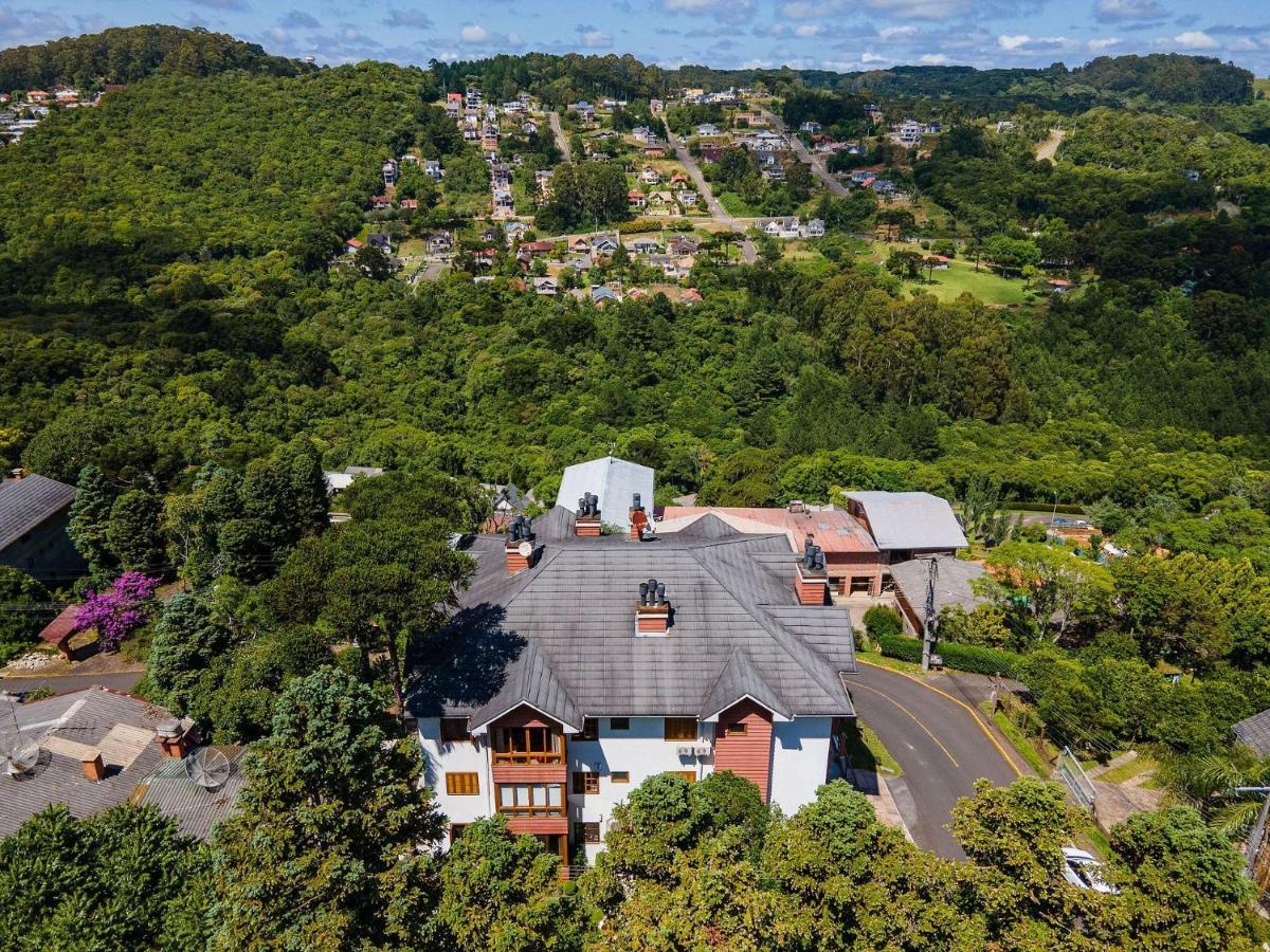 Cristo Rei 302 - Apartamento Em Gramado - Vista Para O Vale Apartman Kültér fotó